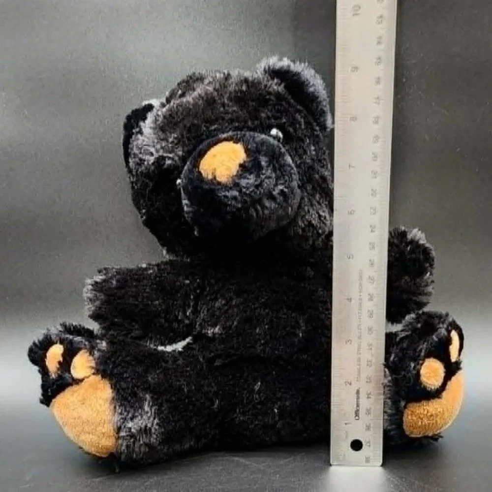 Dan Dee Black Plush Bear Shaggy Forest Animal Woodland Nursery Cabin Decor Toy